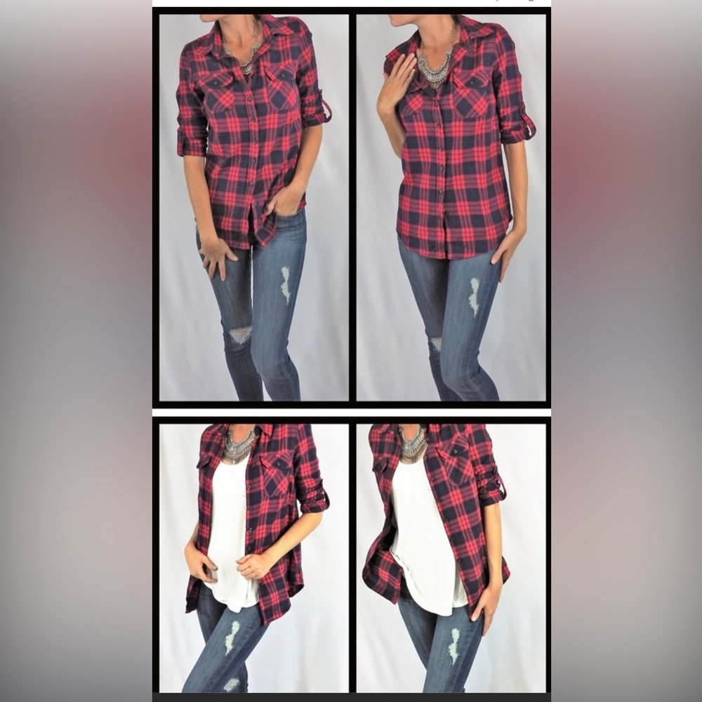 INSO
BUTTON-UP SHIRT IN PLAID FLANNEL